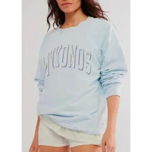 NEW FREE PEOPLE RETRO BRAND MYKONOS CLASSIC CREW CREWNECK SWEATSHIRT SZ SMALL S